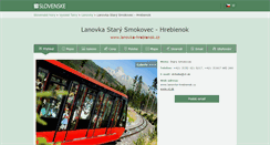 Desktop Screenshot of lanovka-hrebienok.cz